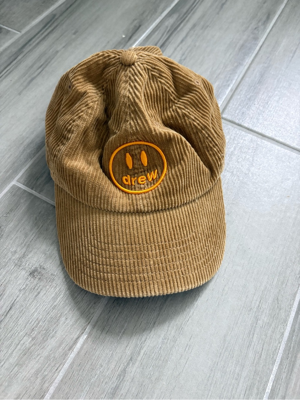 drew house corduroy dad hat red brown Corduroy Logo Hat in Brown